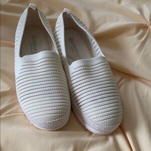 Women's White Slip-On Shoes